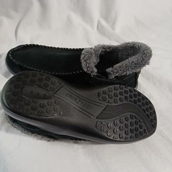 Orthofeet Suede Sherpa Lined Shoes Women’s 8 B Medium Black/Black Step-In heel - Picture 13 of 16